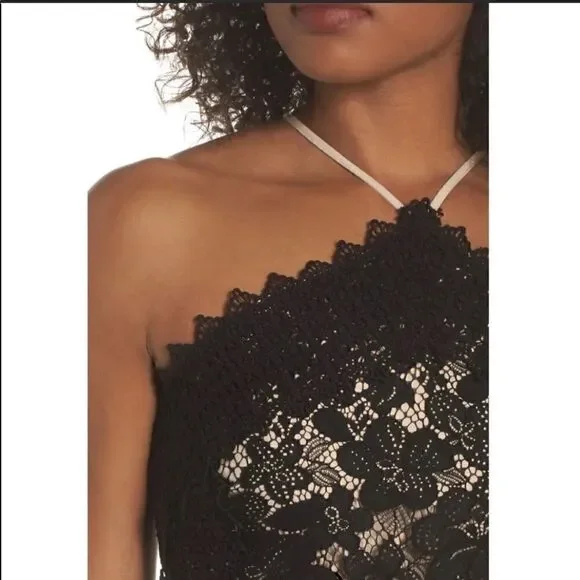 chinese dress ladies Edikted Lyla Lace Corset Mini Dress - Black main image 1